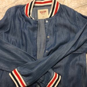 Denim bomber jacket